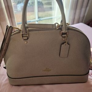 Coach Beige Leather Satchel